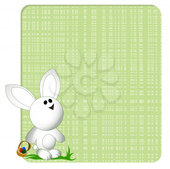 Easter bunny card, greeting