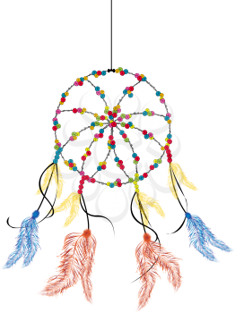 Dream catcher, isolated object over white background