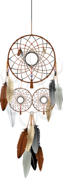 A native american indian dream catcher graphic