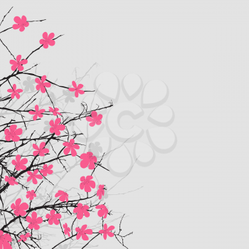 Cherry blossom floral background, abstract art
