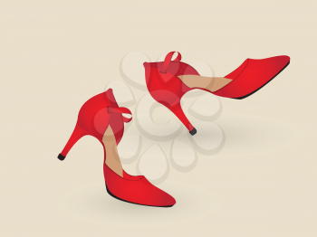 A pair of tango shoes dancing