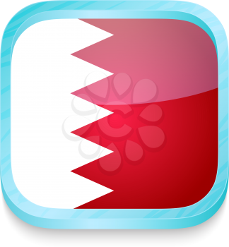 Smart phone button with Bahrain flag