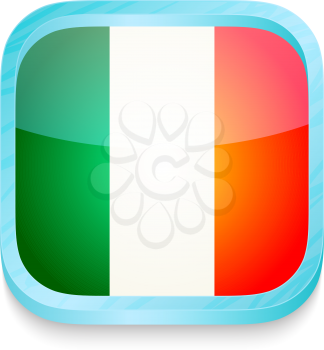 Smart phone button with Ireland flag