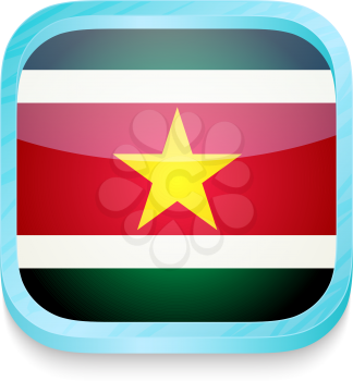 Smart phone button with Suriname flag