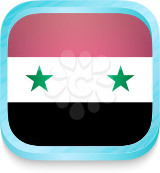 Smart phone button with Syria flag