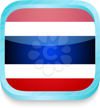 Smart phone button with Thailand flag
