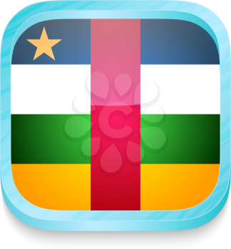Smart phone button with Central Africa flag