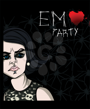 EMO Party poster with room for your text