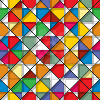 Decorative stained glass seamless pattern design