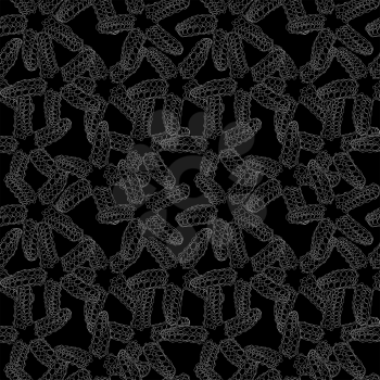 Monochrome starfish seamless pattern design pattern