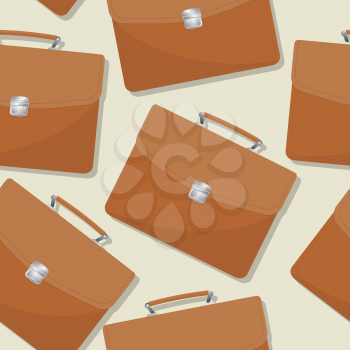 Briefcase, portfolio seamless pattern design