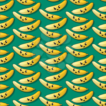 Happy banana seamless pattern for design