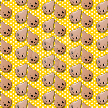 Happy onions seamless pattern for design
