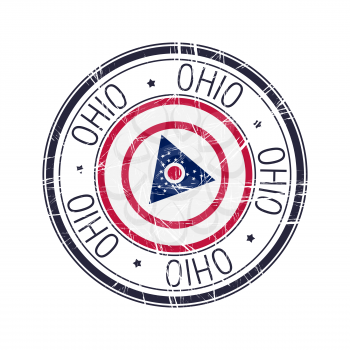 Great state of Ohio postal rubber stamp, vector object over white background