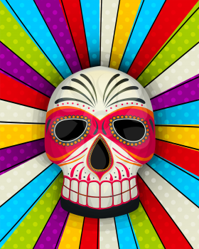 Dia de los muertos sugar skull vector graphic