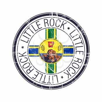 City of  Little Rock, Arkansas  postal rubber stamp, vector object over white background