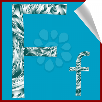 Royalty Free Clipart Image of a Lower Case and Capital F