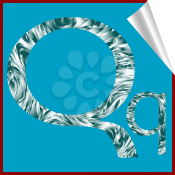 Royalty Free Clipart Image of a Lower Case and Capital Q