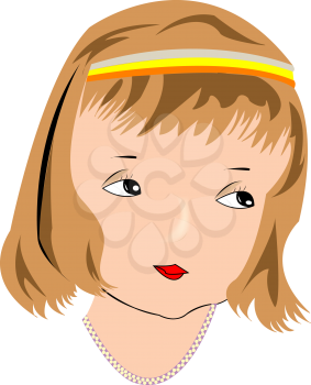 Royalty Free Clipart Image of a Girl's Face