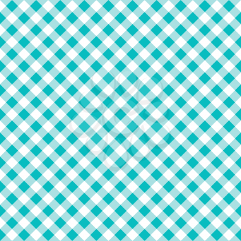 Royalty Free Clipart Image of a Aqua Gingham Background