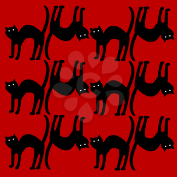 Royalty Free Clipart Image of a Cat Background