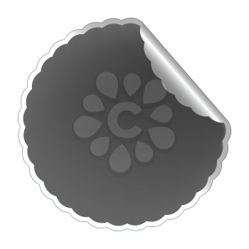 Royalty Free Clipart Image of a Grey Label