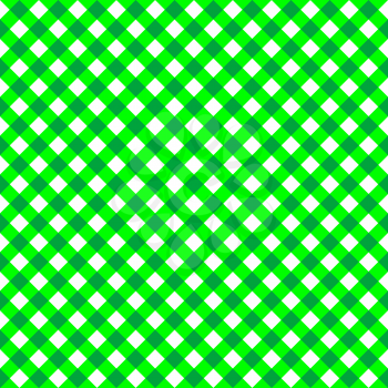 Royalty Free Clipart Image of a Green Gingham Background