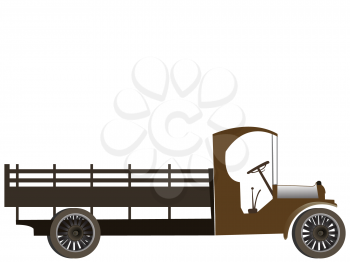 Royalty Free Clipart Image of an Old Farm Truck