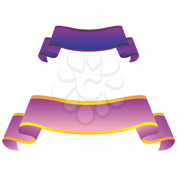 Royalty Free Clipart Image of Purple Banners