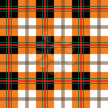 Royalty Free Clipart Image of an Orange Plaid Pattern