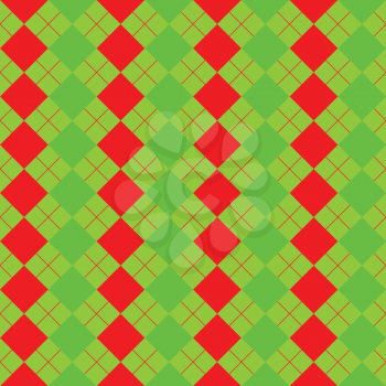 Royalty Free Clipart Image of a Green and Red Checkered Background