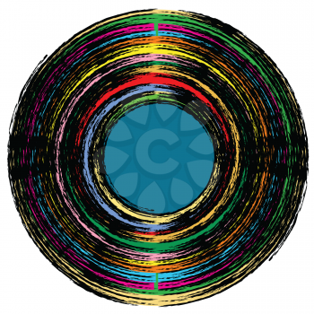 Royalty Free Clipart Image of an Abstract Vinyl Record