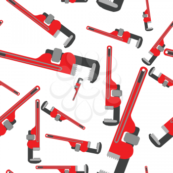 Royalty Free Clipart Image of a Pipe Wrench Pattern