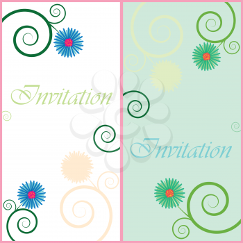 wedding invitation, abstract vector art illustration