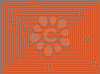 rectangular maze, abstract vector art illustration