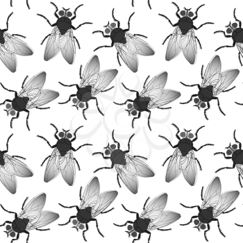 fly seamless texture, abstract pattern; vector art illustration; image contains transparency