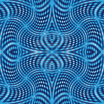 blue wavy pattern, abstract seamless texture; vector art illustration; image contains transparency