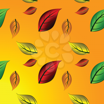 autumn leaves bakground, abstract vector art illustration