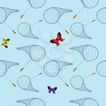 butterfly net pattern, abstract seamless texture, vector art illustration
