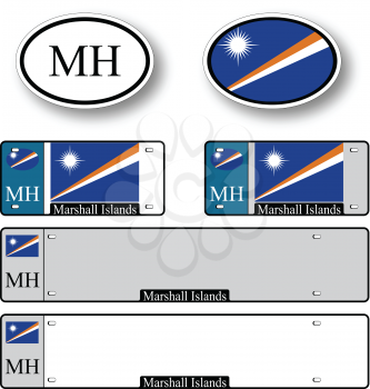 marshall islands auto set against white background, abstract vector art illustration, image contains transparency