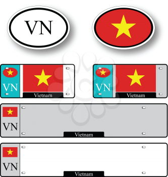 vietnam auto set against white background, abstract vector art illustration, image contains transparency