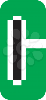 Royalty Free Clipart Image of a Green C