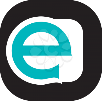 Royalty Free Clipart Image of a Lower Case E