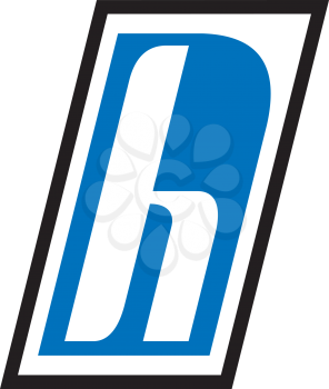 Royalty Free Clipart Image of a Lower Case H