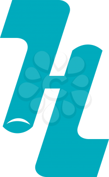 Royalty Free Clipart Image of an H