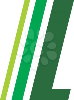 Royalty Free Clipart Image of a Green L