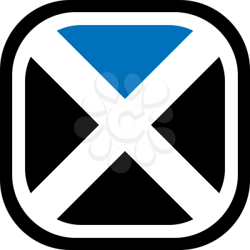 Royalty Free Clipart Image of an X