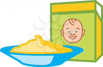Royalty Free Clipart Image of Baby Cereal
