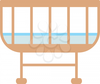 Royalty Free Clipart Image of a Baby Crib
