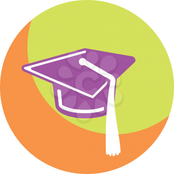 Royalty Free Clipart Image of a Mortarboard